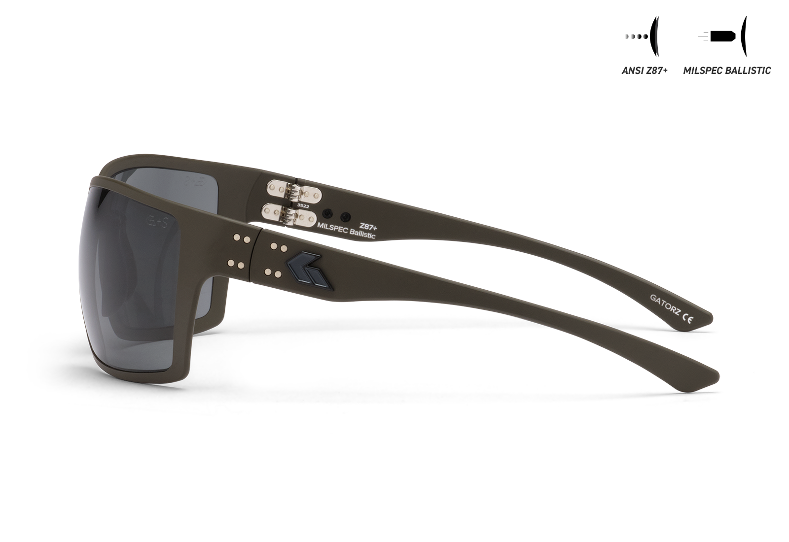 BALLISTICS / セラコート ODグリーン / SMOKE UV ANSI Z87+/MILSPEC Ballistic ANTI-FOG