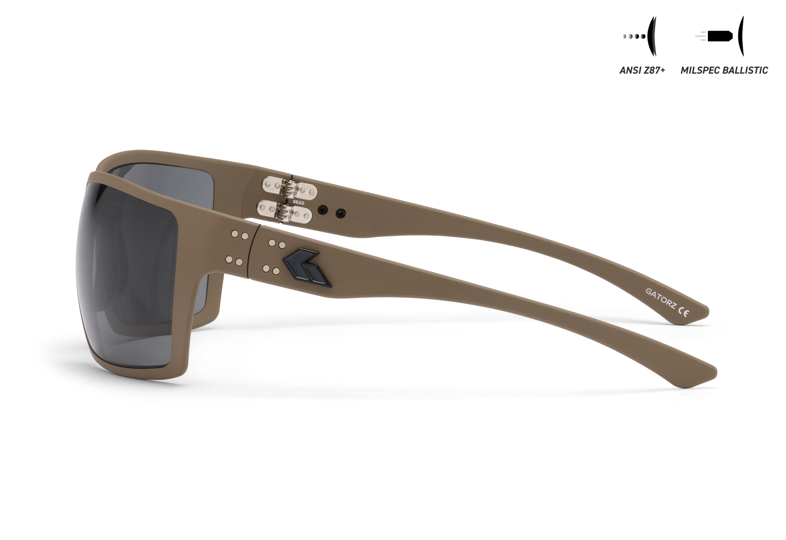 BALLISTICS / セラコート タン / SMOKE UV ANSI Z87+/MILSPEC Ballistic ANTI-FOG